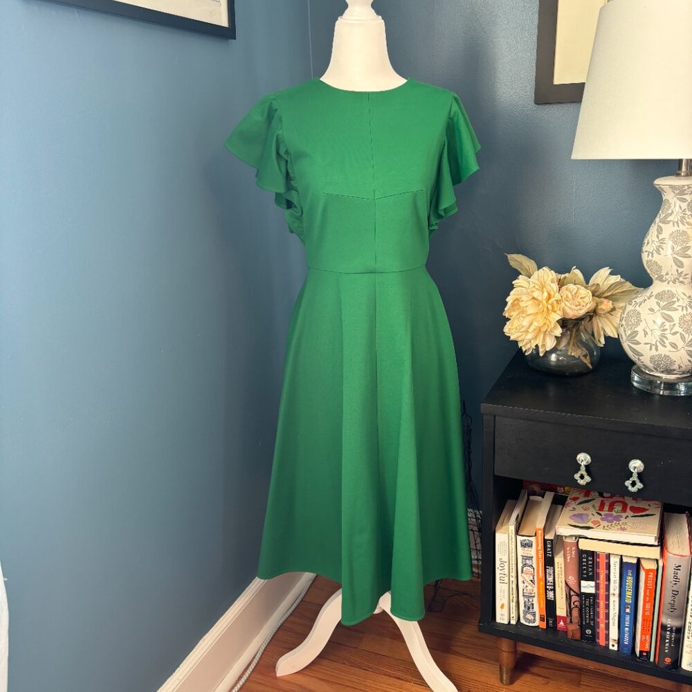 Kate Spade "A-Line" Tea Length Butterfly Sleeve Dress Size 4